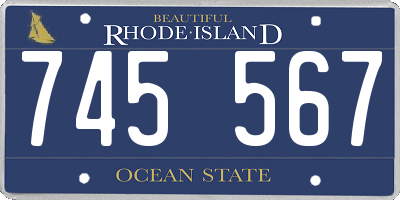 RI license plate 745567
