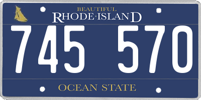 RI license plate 745570