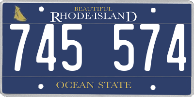 RI license plate 745574