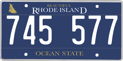 RI license plate 745577