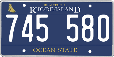 RI license plate 745580