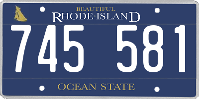 RI license plate 745581