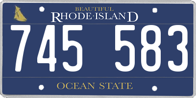 RI license plate 745583