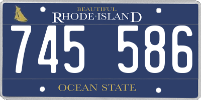 RI license plate 745586