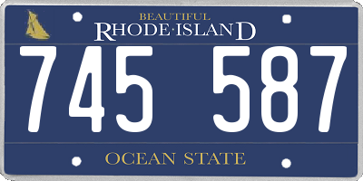 RI license plate 745587
