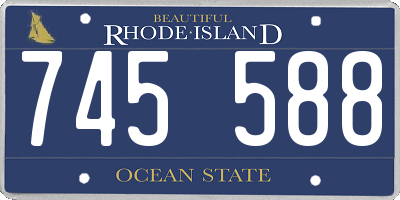 RI license plate 745588
