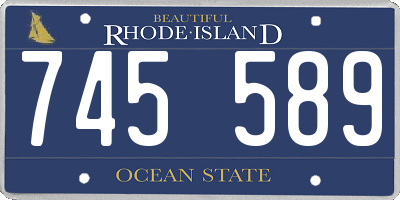 RI license plate 745589