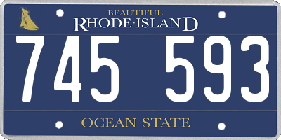 RI license plate 745593
