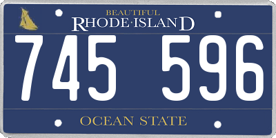 RI license plate 745596
