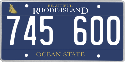 RI license plate 745600