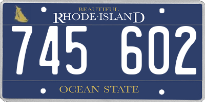 RI license plate 745602