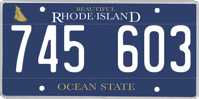 RI license plate 745603