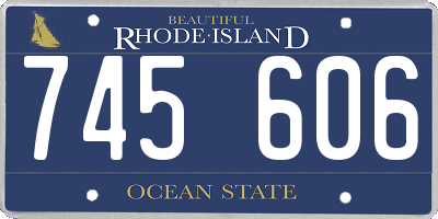 RI license plate 745606