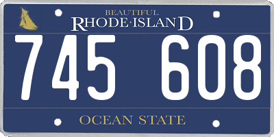 RI license plate 745608