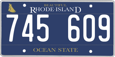 RI license plate 745609