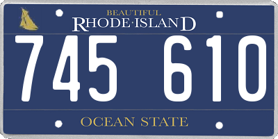 RI license plate 745610