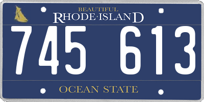 RI license plate 745613