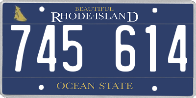 RI license plate 745614