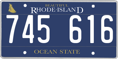RI license plate 745616