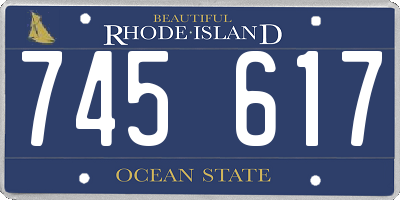 RI license plate 745617