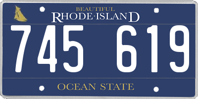 RI license plate 745619