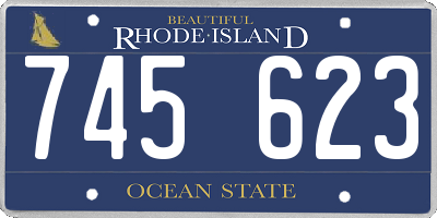RI license plate 745623