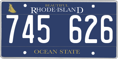 RI license plate 745626