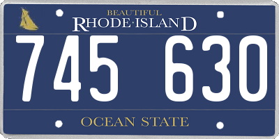RI license plate 745630