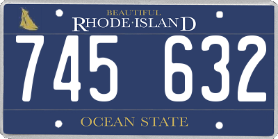RI license plate 745632