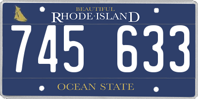 RI license plate 745633
