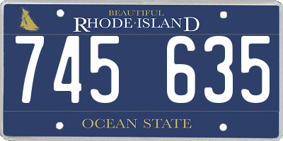 RI license plate 745635