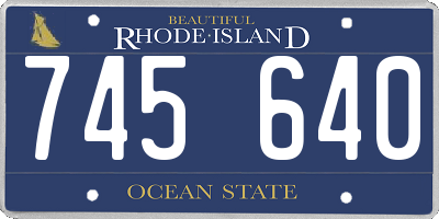 RI license plate 745640