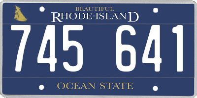 RI license plate 745641