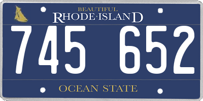 RI license plate 745652