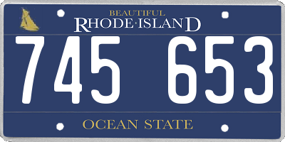 RI license plate 745653