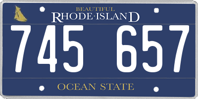 RI license plate 745657