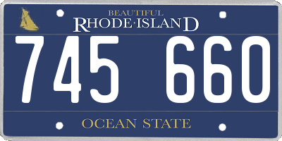 RI license plate 745660