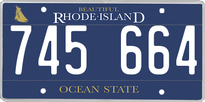 RI license plate 745664