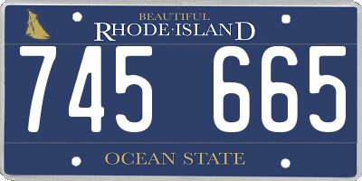 RI license plate 745665