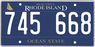 RI license plate 745668