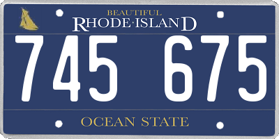 RI license plate 745675