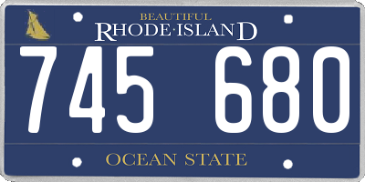 RI license plate 745680