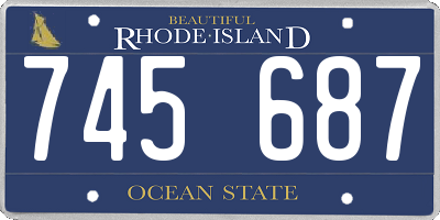 RI license plate 745687
