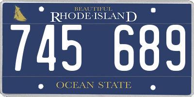 RI license plate 745689