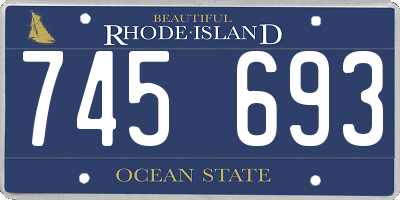 RI license plate 745693