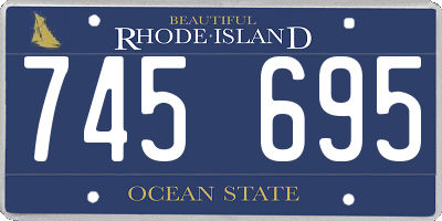 RI license plate 745695