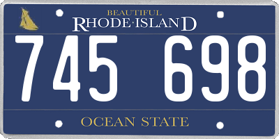RI license plate 745698