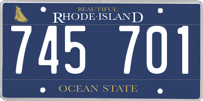RI license plate 745701