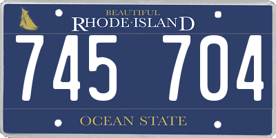 RI license plate 745704