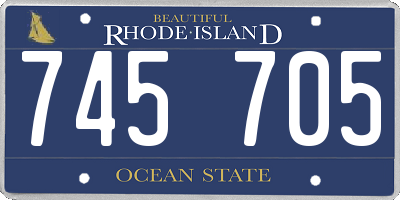 RI license plate 745705